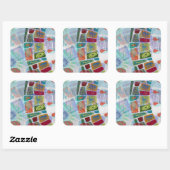 Midway Panels III Vierkante Sticker (Vel)