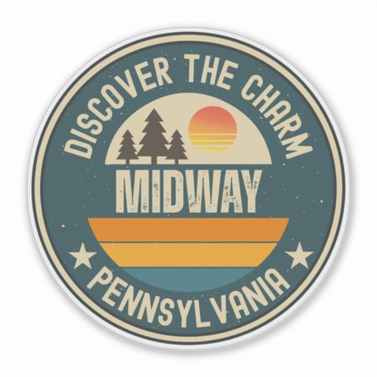 Midway, Pennsylvania Sticker (Voorkant)