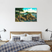 Midway Point op zeventien-tapedrive Canvas Afdruk (Insitu (Slaapkamer))