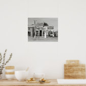 Midway Service Station, 1939. Oude foto Poster (Keuken)