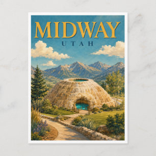 Midway Utah Homestead Krater GeoSaga Briefkaart
