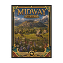 Midway Utah Vintage Art Deco Gouden Tijdperk