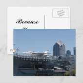 Midway Vliegtuig Carrier gedoceerd in San Diego Briefkaart (Voorkant / Achterkant)