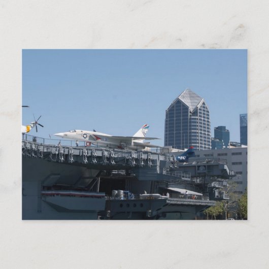 Midway Vliegtuig Carrier gedoceerd in San Diego Briefkaart (Voorkant)