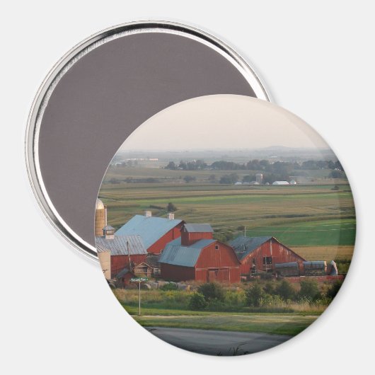 Midwest Boerderij Landscape Magnet (Voorkant / Achterkant)
