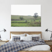 Midwest Boerderij Zuivel Koeien Fotografie Wandkun Canvas Afdruk (Insitu (Slaapkamer))