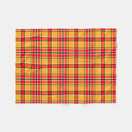 Midwest Bright Bold Red Yellow Pset Fleece Deken (Voorkant (Horizontaal))