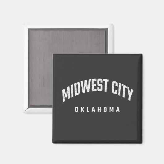 Midwest City Oklahoma OK Magneet (Voorkant / Achterkant)