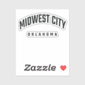 Midwest City Oklahoma OK Sticker (Vel)
