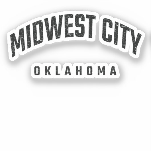 Midwest City Oklahoma OK Sticker (Voorkant)