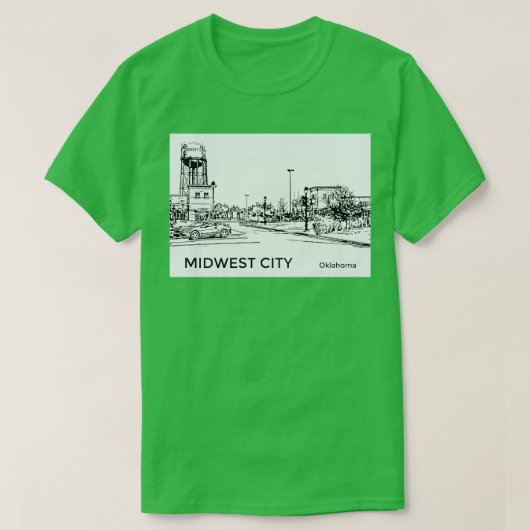 Midwest City Oklahoma T-shirt (Design voorkant)