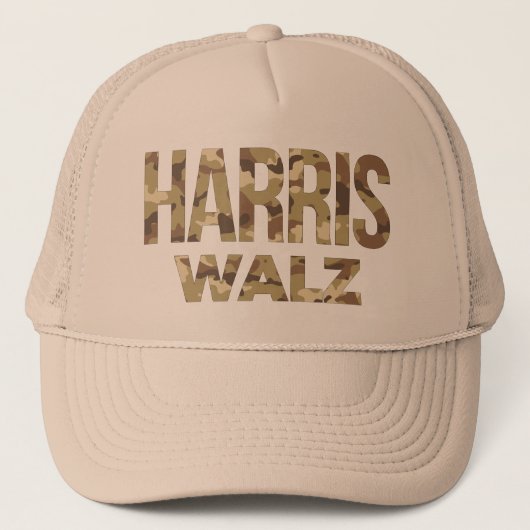Midwest Dad Camouflage Harris Walz Trucker Pet (Voorkant)