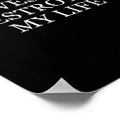 Midwest Emo Destroyed My Life Funny Emo Quote Poster (Hoek)