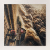 Midwest Great Plains Boerderij in een Storm Legpuzzel (Horizontaal)