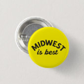 Midwest is Best Pin Ronde Button 3,2 Cm (Voorkant /achterkant)