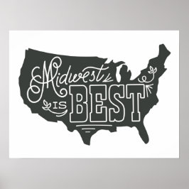 Midwest is het beste - Art Print