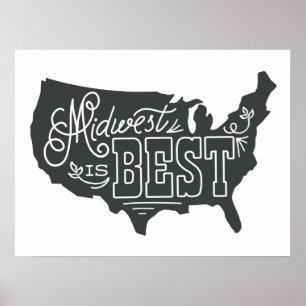 Midwest is het beste - Art Print