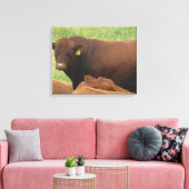 Midwest Koe Fotografie Gewikkeld Canvas Kunst (Insitu (Woonkamer))