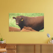 Midwest Koe Fotografie Gewikkeld Canvas Kunst (Insitu (Woonkamer))