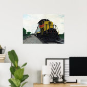 Midwest Locomotief Trein Poster (Thuiskantoor)