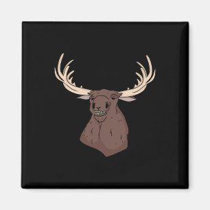 Midwest Magic Cleaning Stupid Moose Face Funny Hun Magneet