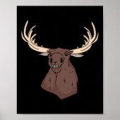 Midwest Magic Cleaning Stupid Moose Face Funny Hun Poster (Voorkant)