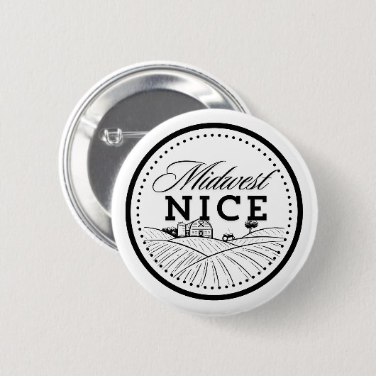 Midwest Nice-toets Ronde Button 5,7 Cm (Voorkant /achterkant)