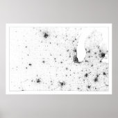 Midwest Railroad Constellation Census Dotmap Poster (Voorkant)