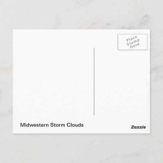 Midwest Storm Clouds Briefkaart (Achterkant)