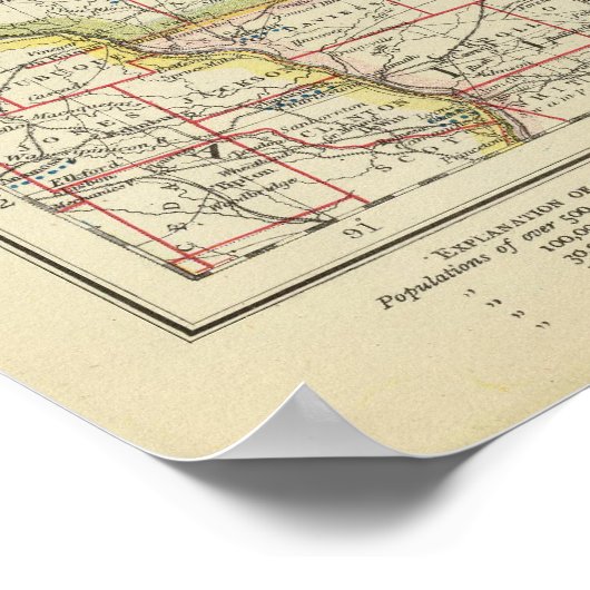 Midwest Verenigde Staten Poster (Hoek)