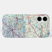 Midwest Verenigde Staten Road Map Case-Mate iPhone Case (Achterkant (horizontaal))