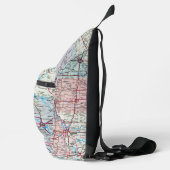 Midwest Verenigde Staten Road Map Sling Bag (Rechts)