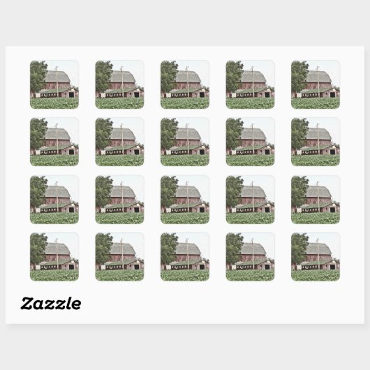 Midwest Weathered Barn Farming Stickers (Vel)