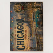 Midwest Winderige Stad Route 66 Aangepaste Zonsond Legpuzzel (Verticaal)