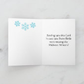 Midwest Winter Snowbird Card Humoureuze Feestdagen Kaart (Binnen)