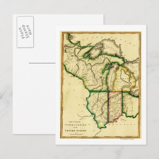 Midwesten van de Verenigde StatenPanoramische Kaar Briefkaart (Voorkant / Achterkant)