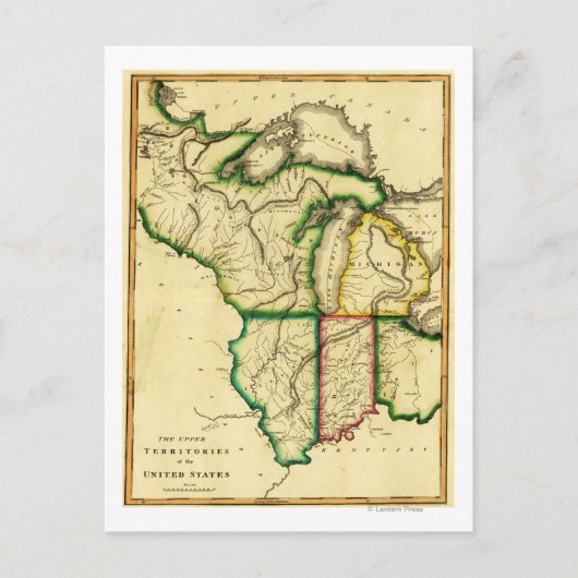 Midwesten van de Verenigde StatenPanoramische Kaar Briefkaart (Voorkant)