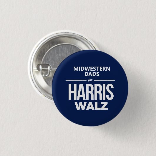 Midwestern Dads voor Harris Walz Ronde Button 3,2 Cm (Voorkant /achterkant)