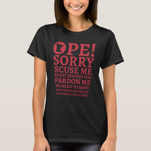 Midwestern Minnesota Ope Friendly Midwestern State T-shirt (Voorkant)