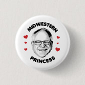 Midwestern Princess Ronde Button 3,2 Cm (Voorkant)