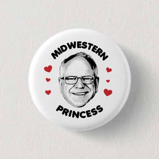 Midwestern Princess Ronde Button 3,2 Cm (Voorkant)