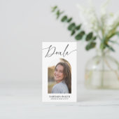 Midwife Birth Postpartum  Doula Photo Arch QR CODE Visitekaartje (Staand voorkant)