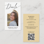 Midwife Birth Postpartum Doula Photo QR CODE Visitekaartje (Voorkant / Achterkant)