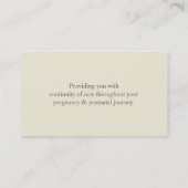 MIDWIFE DOULA creatieve wervelingen roze crème bru Visitekaartje (Achterkant)