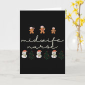 Midwife Nurse Christmas Gingerbread Nicu Hostal Pa Kaart (Gele Bloem)