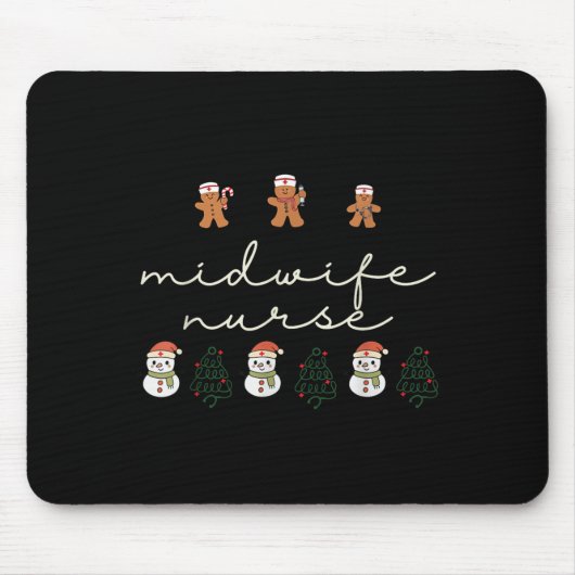 Midwife Nurse Christmas Gingerbread Nicu Hostal Pa Muismat (Voorkant)