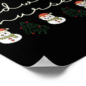 Midwife Nurse Christmas Gingerbread Nicu Hostal Pa Poster (Hoek)