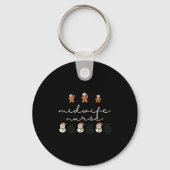 Midwife Nurse Christmas Gingerbread Nicu Hostal Pa Sleutelhanger (Voorkant)
