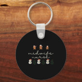 Midwife Nurse Christmas Gingerbread Nicu Hostal Pa Sleutelhanger (Voorkant)
