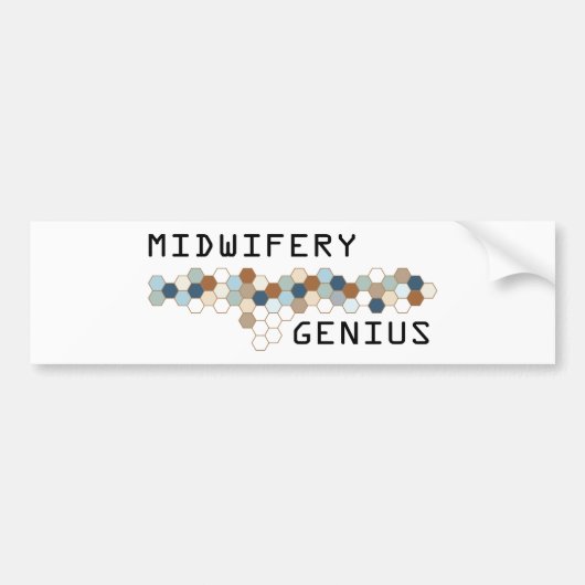 Midwifery Genius Bumpersticker (Voorkant)